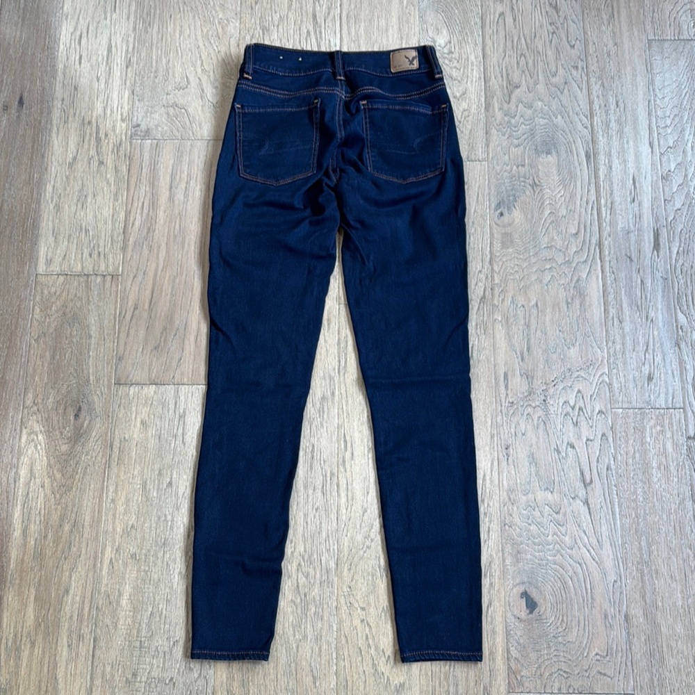 EUC American Eagle Outfitters High Rise Jeggings Jeans Super Stretch Size 00 - Picture 5 of 6